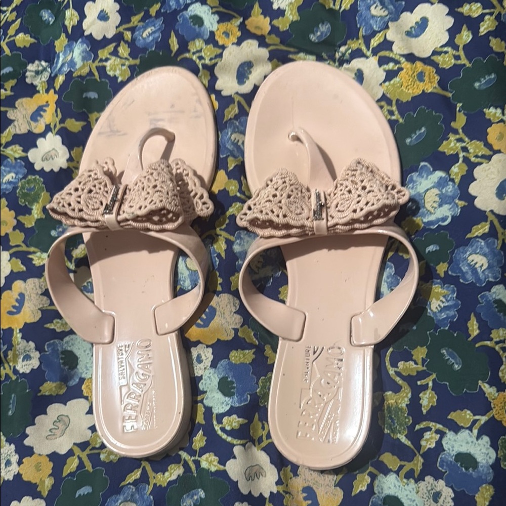 Salvatore Ferragamo Jelly Bow Sandals